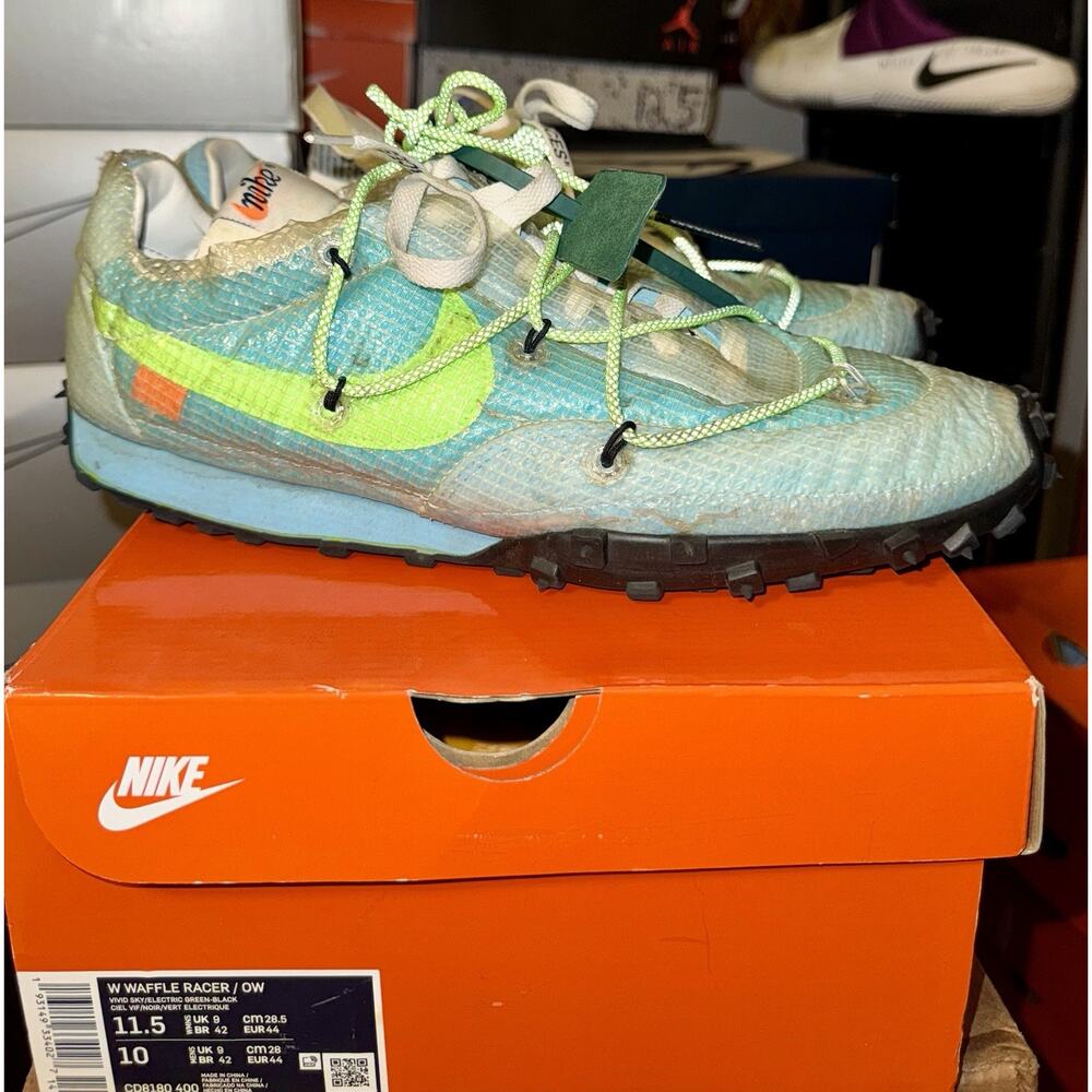 Nike Off-White x Waffle Racer Vivid Sky W Women’s 11.5 / Men’s 10